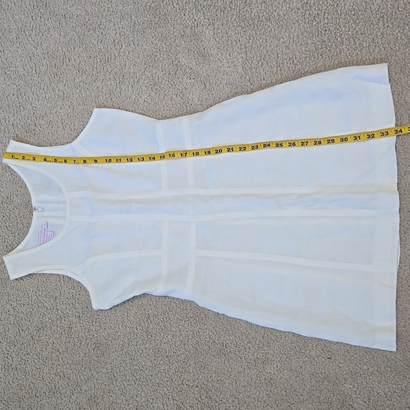Island Company Latitude White Linen Mini Dress Size Small - Picture 10 of 10